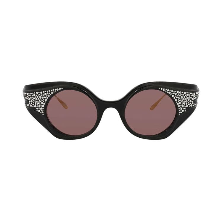 Gucci Cat Eye Sunglasses Black/Gold/Brown