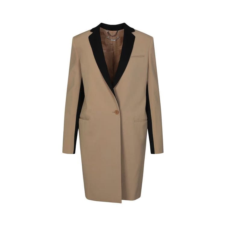 Stella McCartney Colorblock Wool Coat Sugarcane