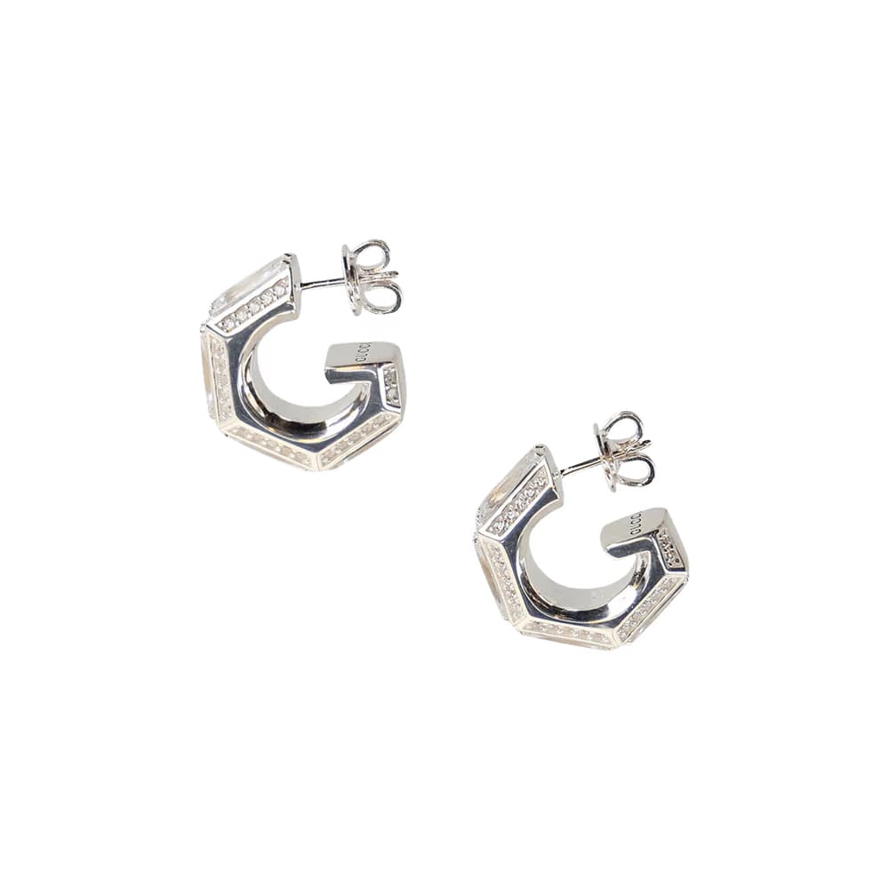 Gucci G Cube Earrings Silver