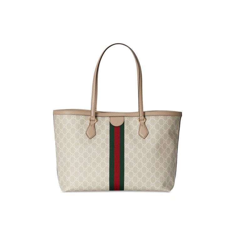 Gucci Ophidia Medium GG Tote Beige/White