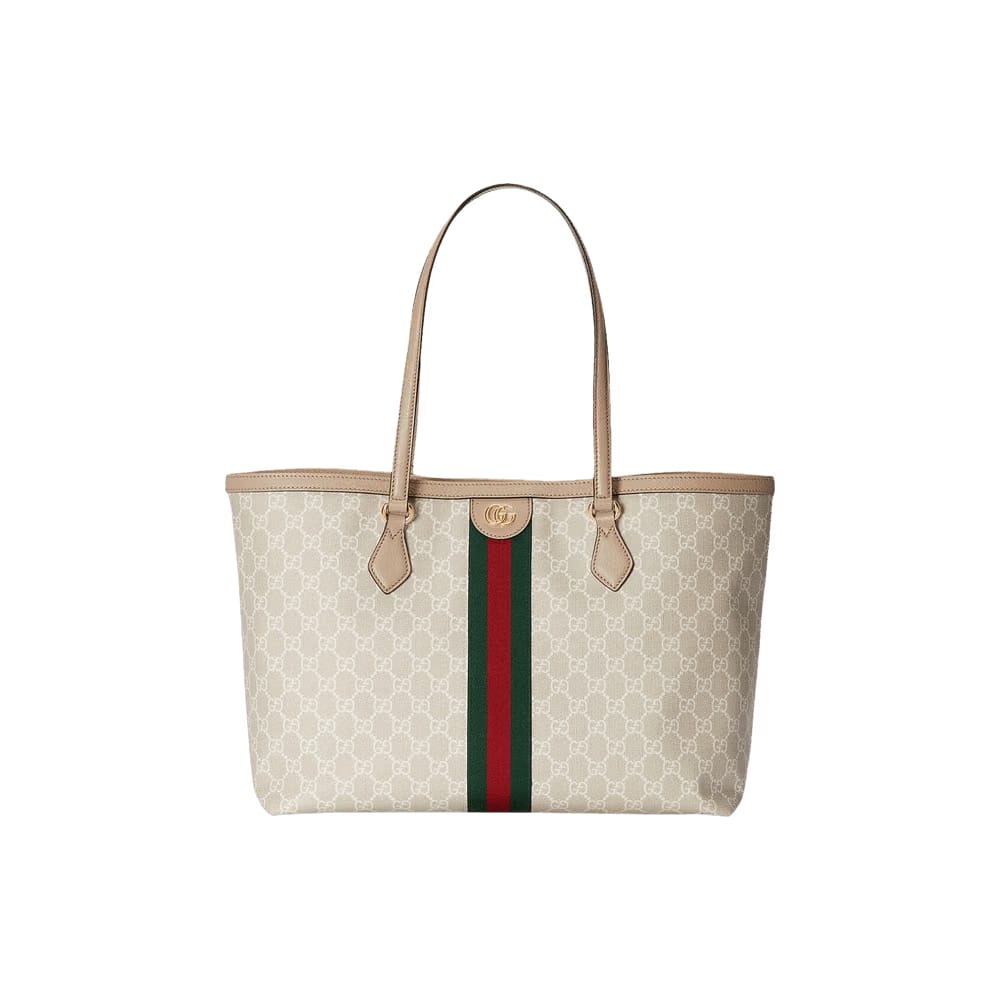 Gucci Ophidia Medium GG Tote Beige/White