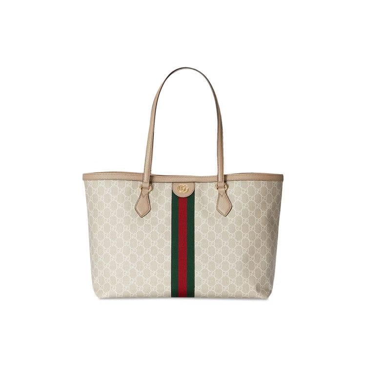 Gucci Ophidia Medium GG Tote Beige/White