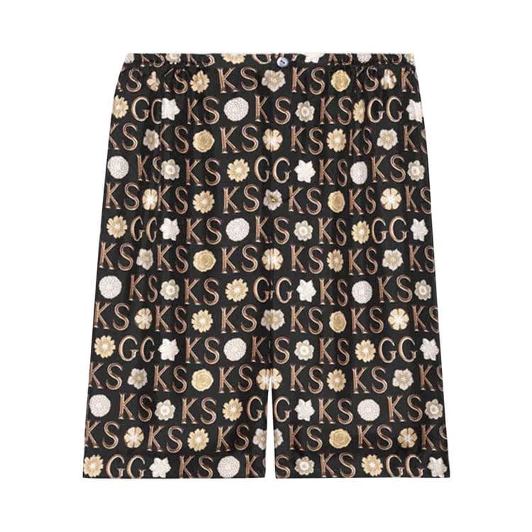 Gucci x Ken Scott Silk Print Shorts Black/Ivory/Multicolor