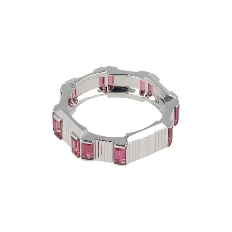 Gucci Link to Love Rubellite Ring Silver