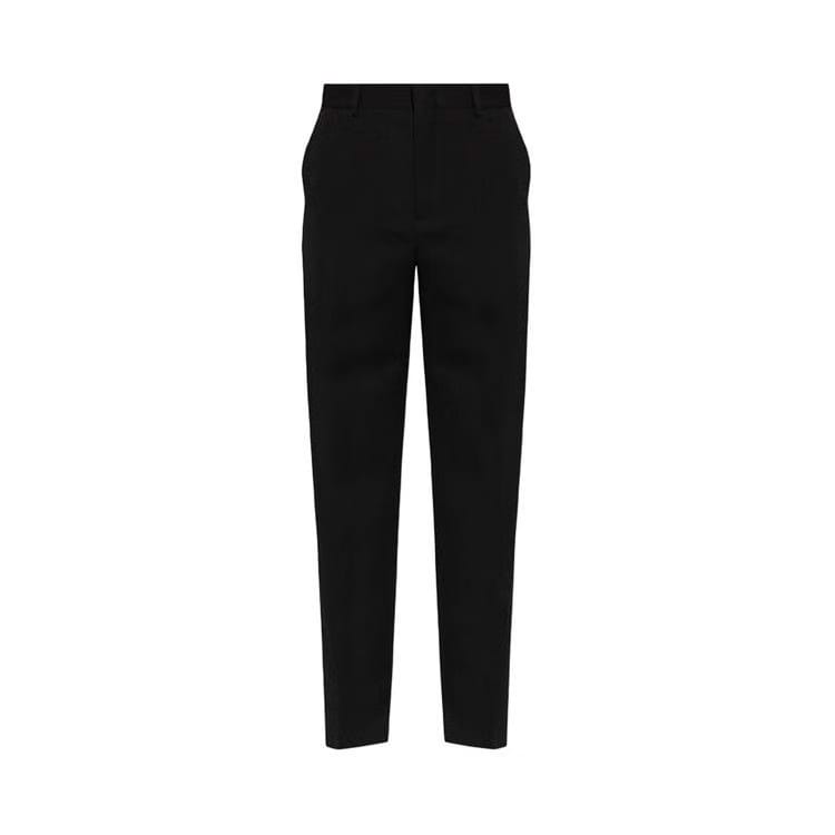 Gucci Logo Embroidery Wool Pants Black