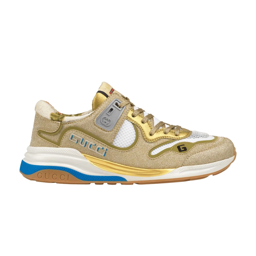 Gucci Wmns Ultrapace 'Gold Sparkling Fabric'