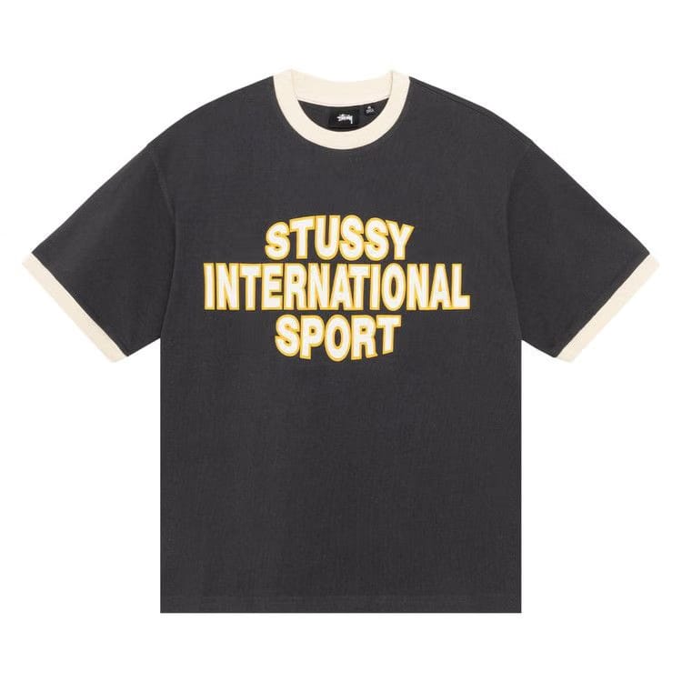 Stussy Sport Ringer T-Shirt Black