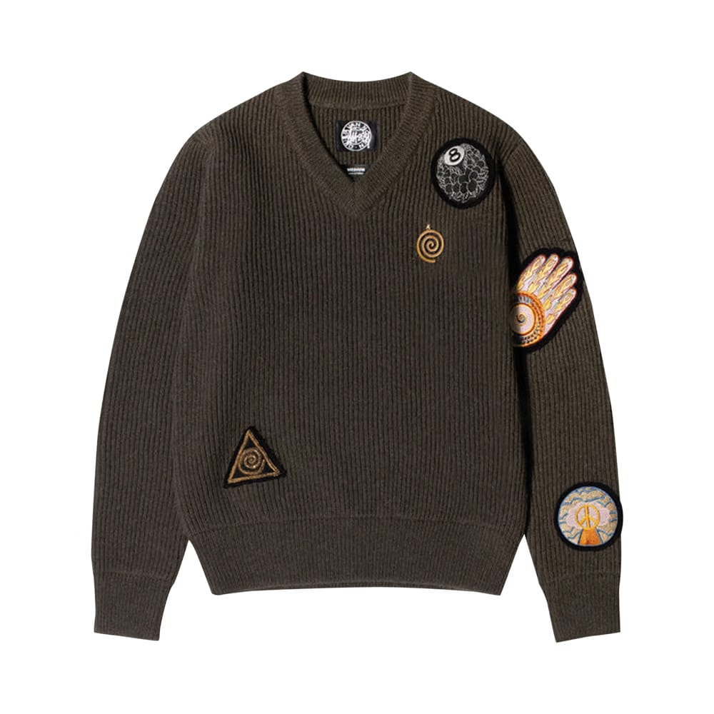 Stussy x Dries Van Noten Patch Knit Sweater Sand