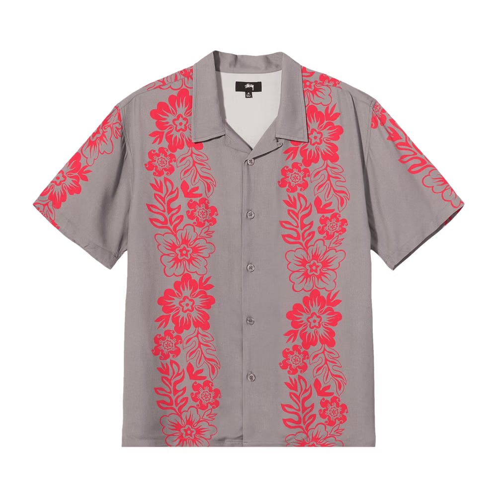 Stussy Hawaiian Pattern Shirt Grey