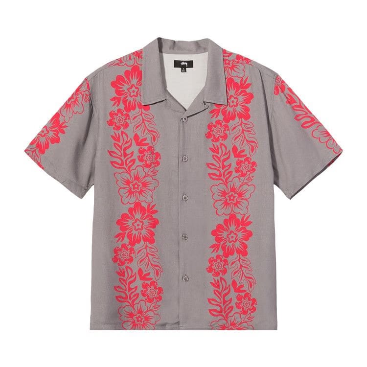 Stussy Hawaiian Pattern Shirt Grey