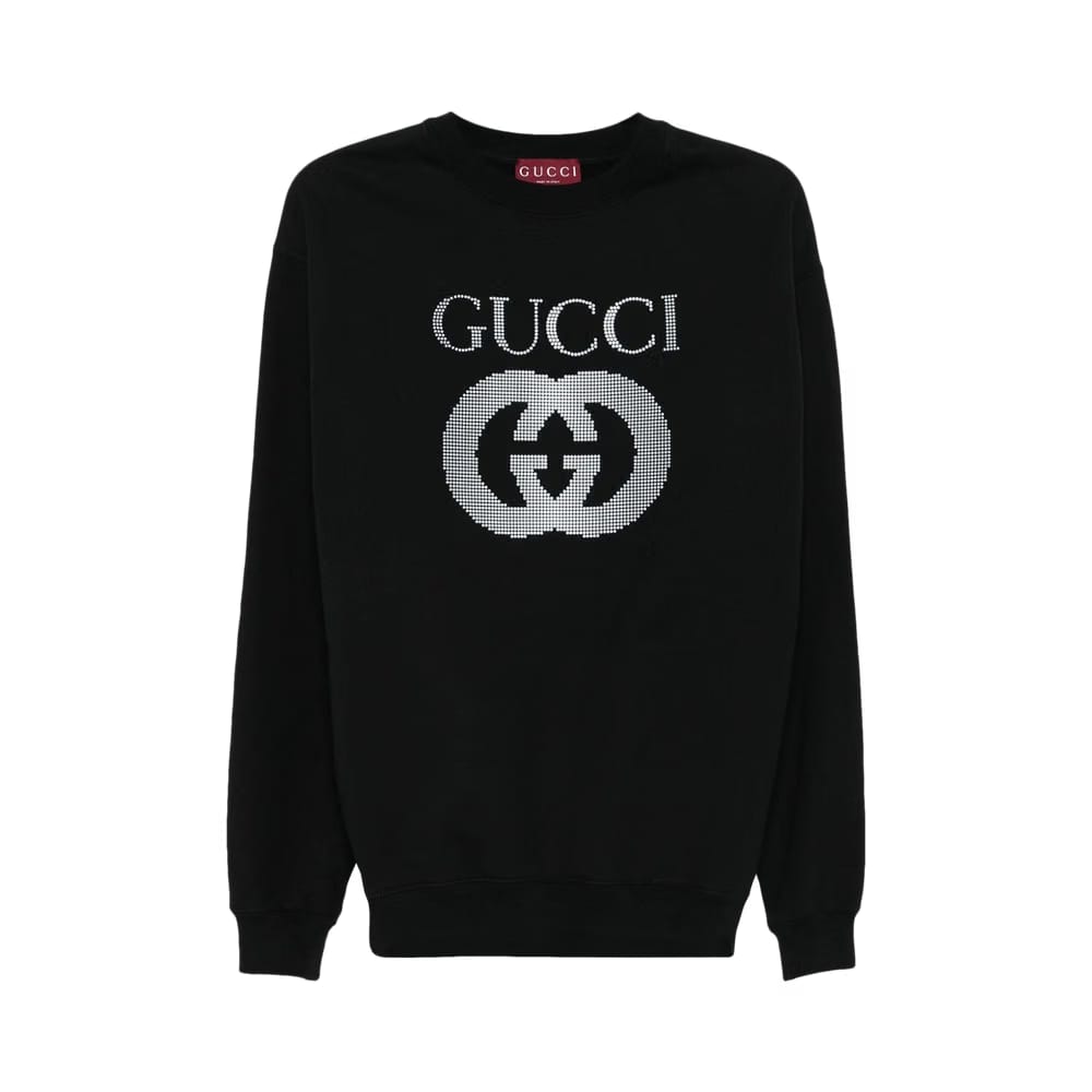 Gucci Interlocking Logo Crewneck Sweatshirt Black