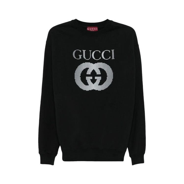 Gucci Interlocking Logo Crewneck Sweatshirt Black