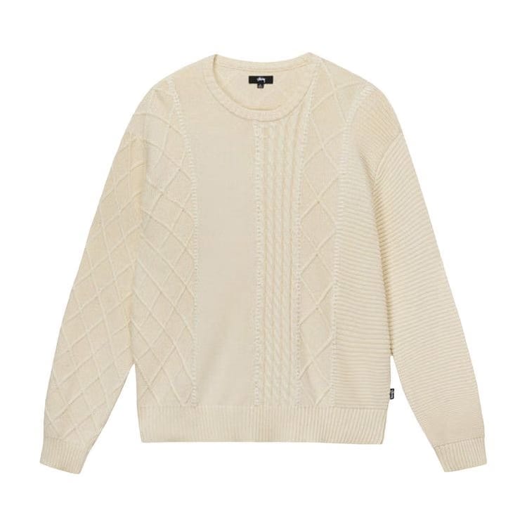 Stussy Patchwork Sweater Natural