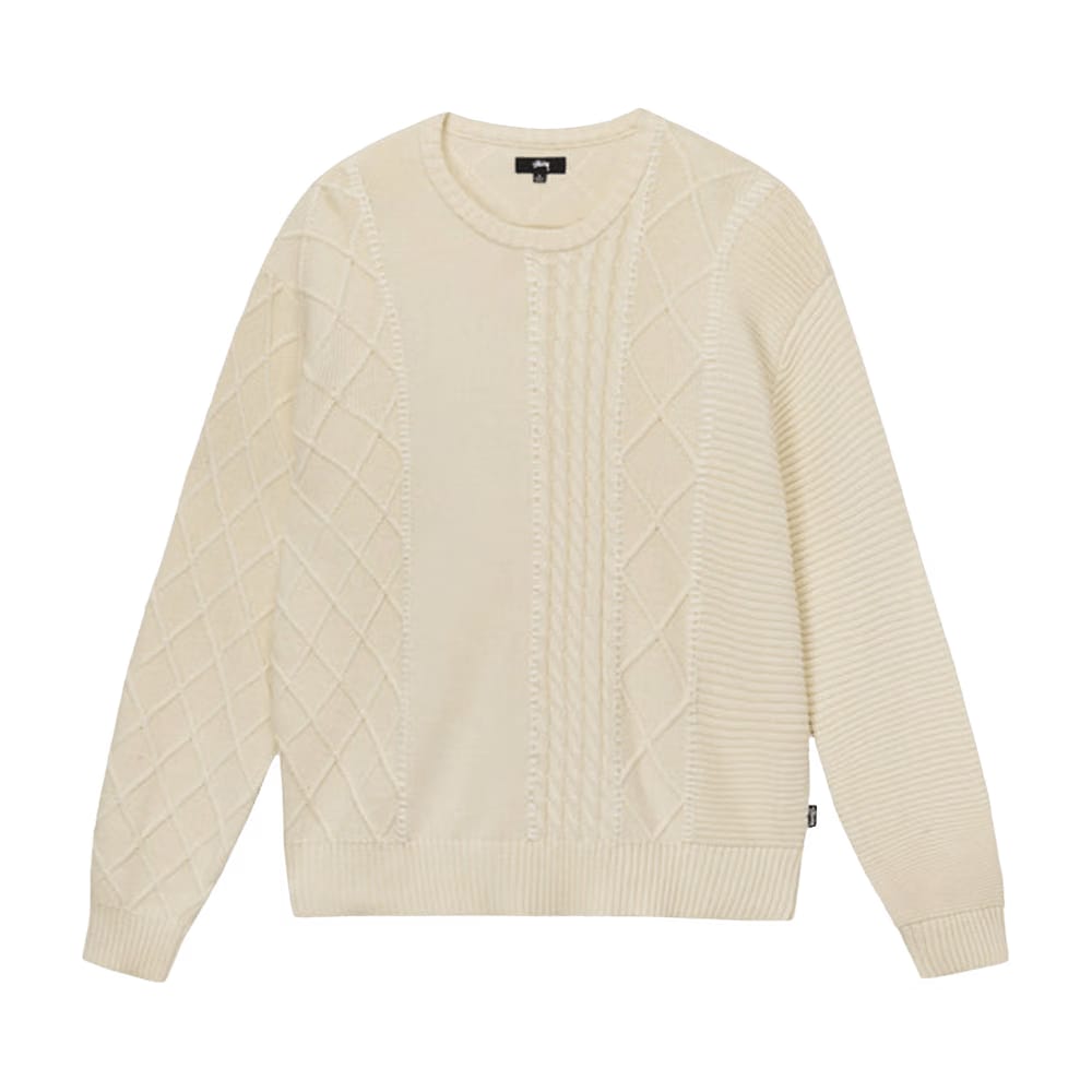 Stussy Patchwork Sweater Natural