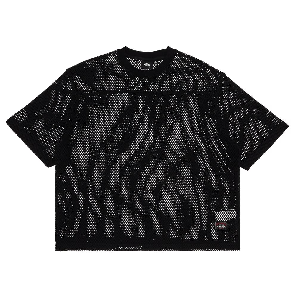 Stussy Mesh Jersey Crew Black
