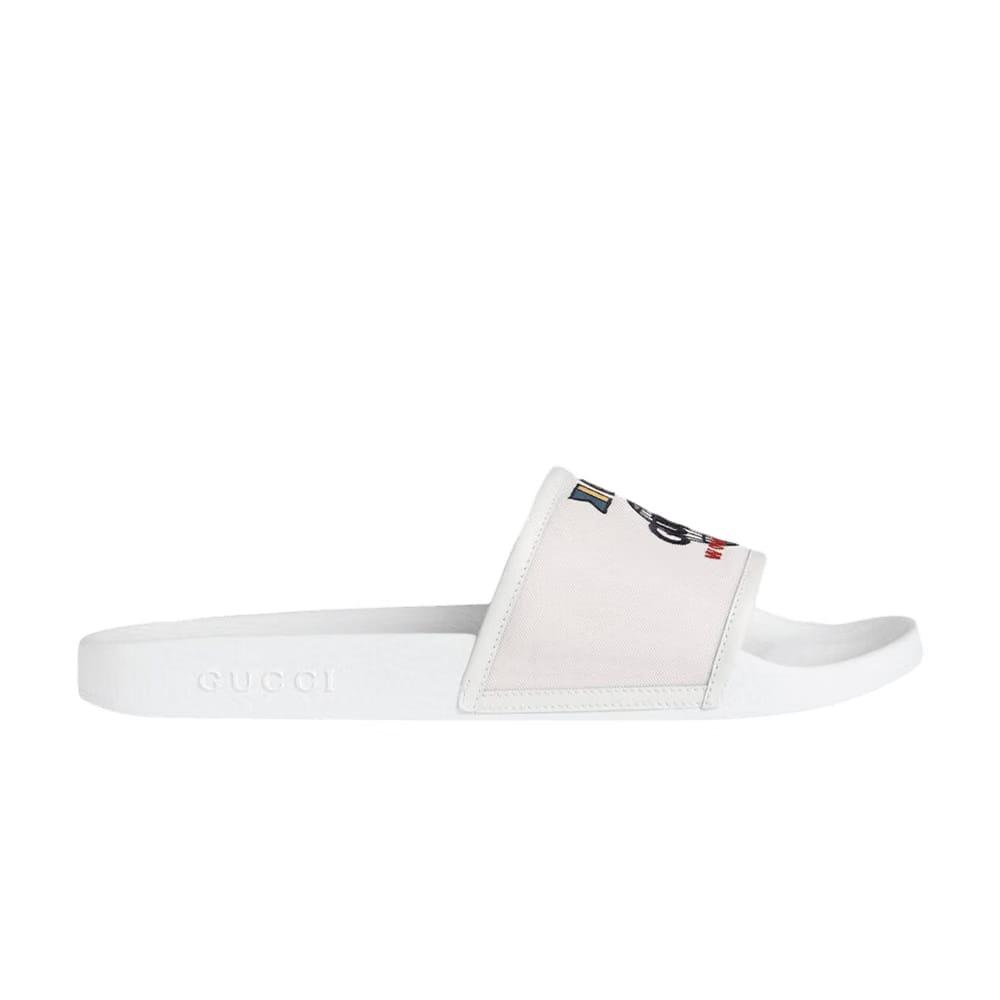 Gucci Slide Worldwide Flag - White