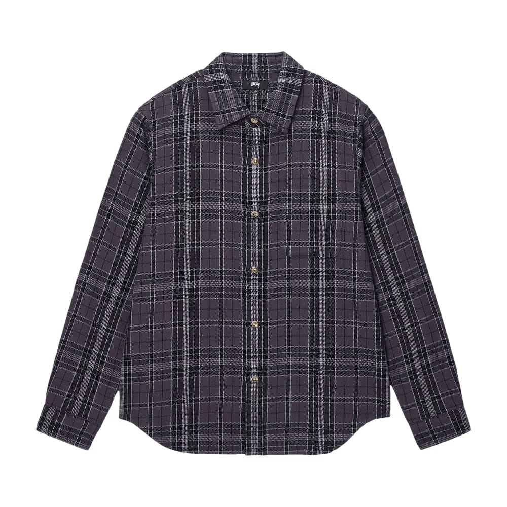 Stussy Stones Plaid Shirt Black