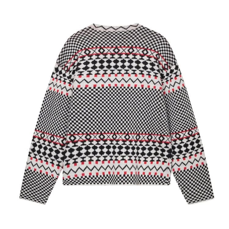 Stussy Jacquard Knit Crew Black