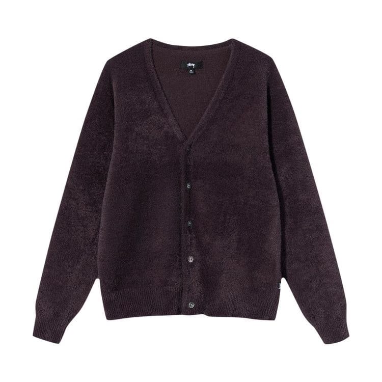 Stussy Shaggy Cardigan Eggplant