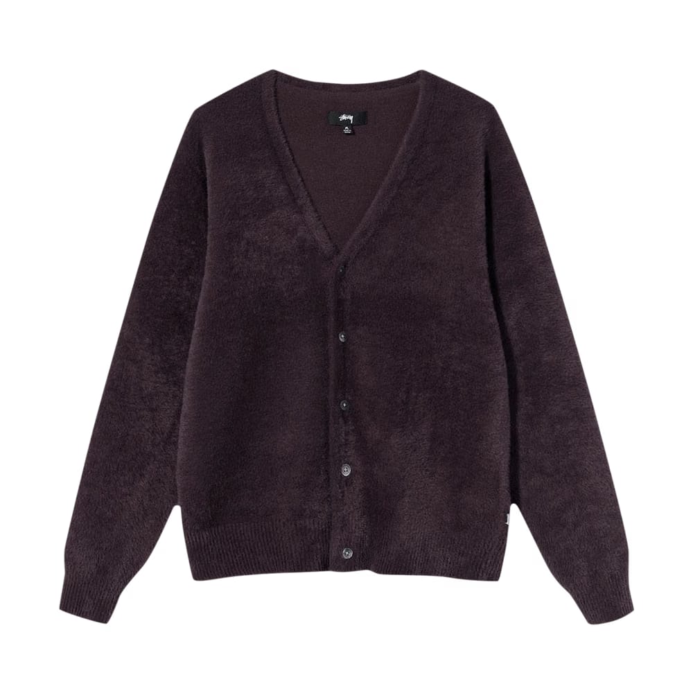 Stussy Shaggy Cardigan Eggplant