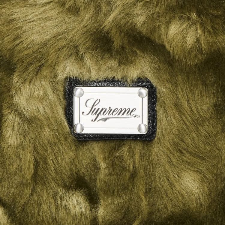 Supreme Faux Fur Hooded Jacket Olive