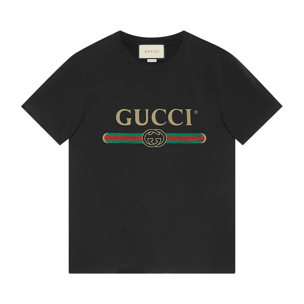 Gucci Washed Jersey Oversize T-Shirt Black