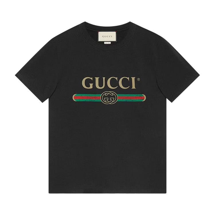 Gucci Washed Jersey Oversize T-Shirt Black
