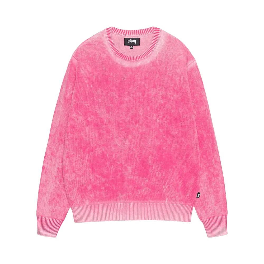 Stussy Faded Knit Crew Pink