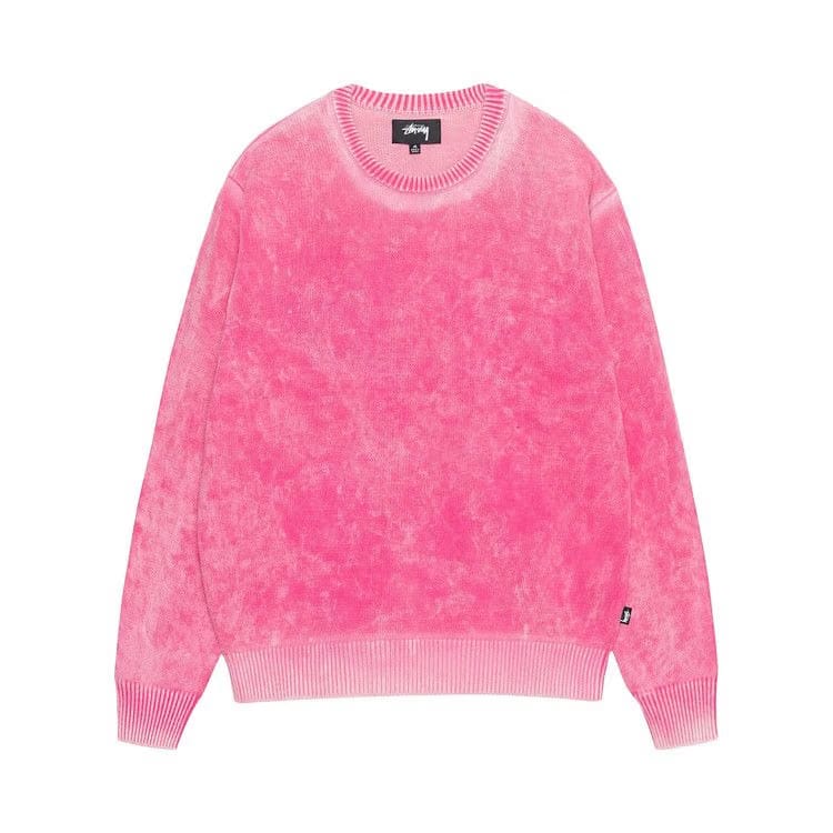 Stussy Faded Knit Crew Pink