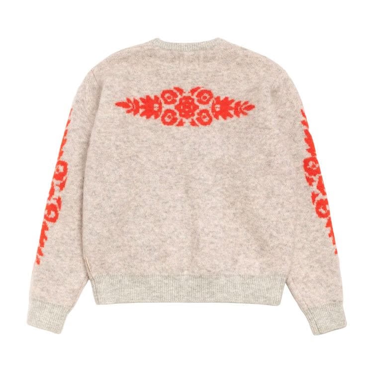 Stussy Mohair Flower Sweater Grey Heather