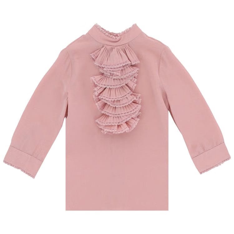 Gucci Ruffled Collard Blouse Rose