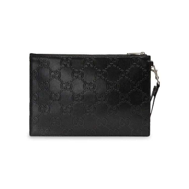 Gucci GG Embossed Pouch Black