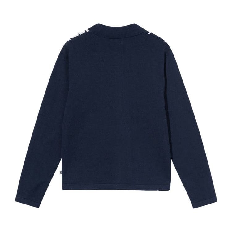 Stussy Striped Knit Shirt Navy
