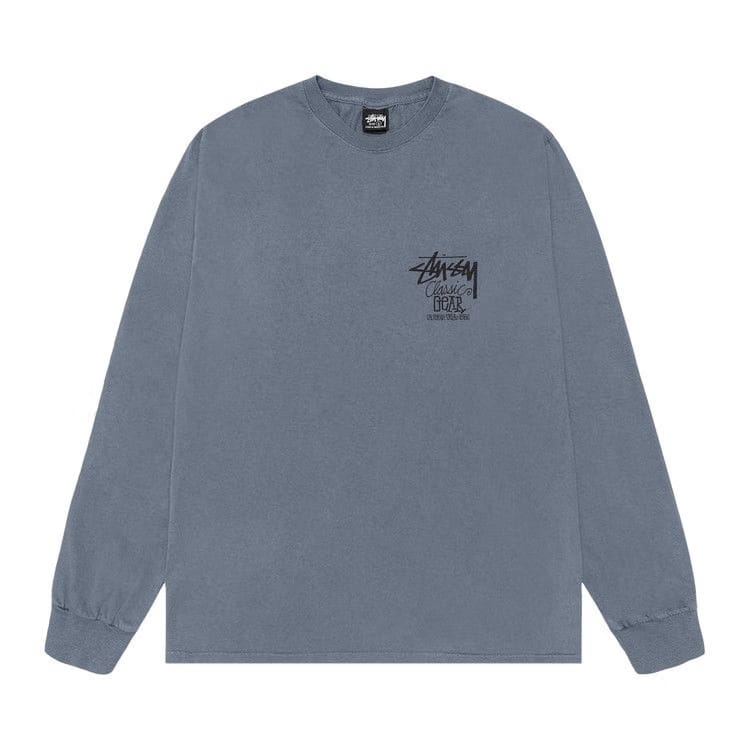 Stussy Classic Gear Long-Sleeve T-Shirt Pigment Dyed Navy