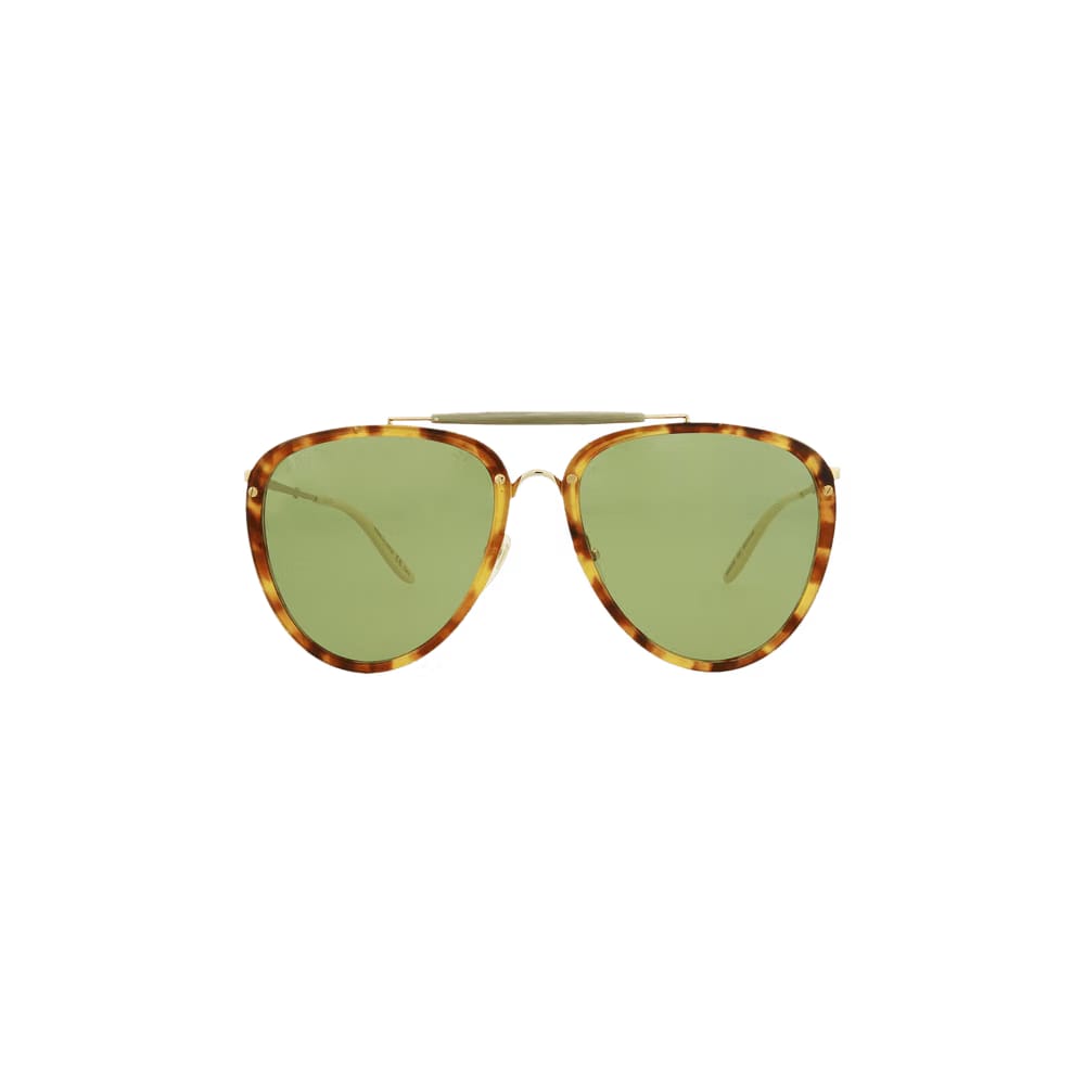 Gucci Aviator Sunglasses Gold/Havana/Green