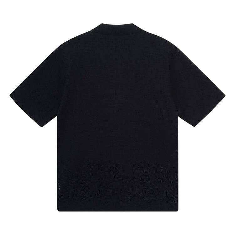 Stussy Perforated Swirl Knit Shirt Black