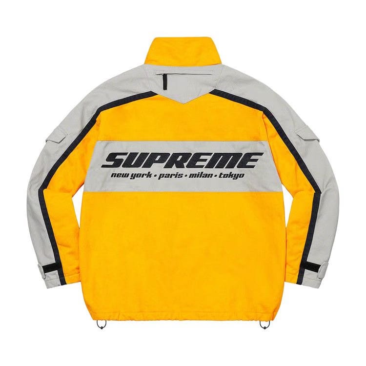 Supreme Brushed Twill Zip Jacket Yellow