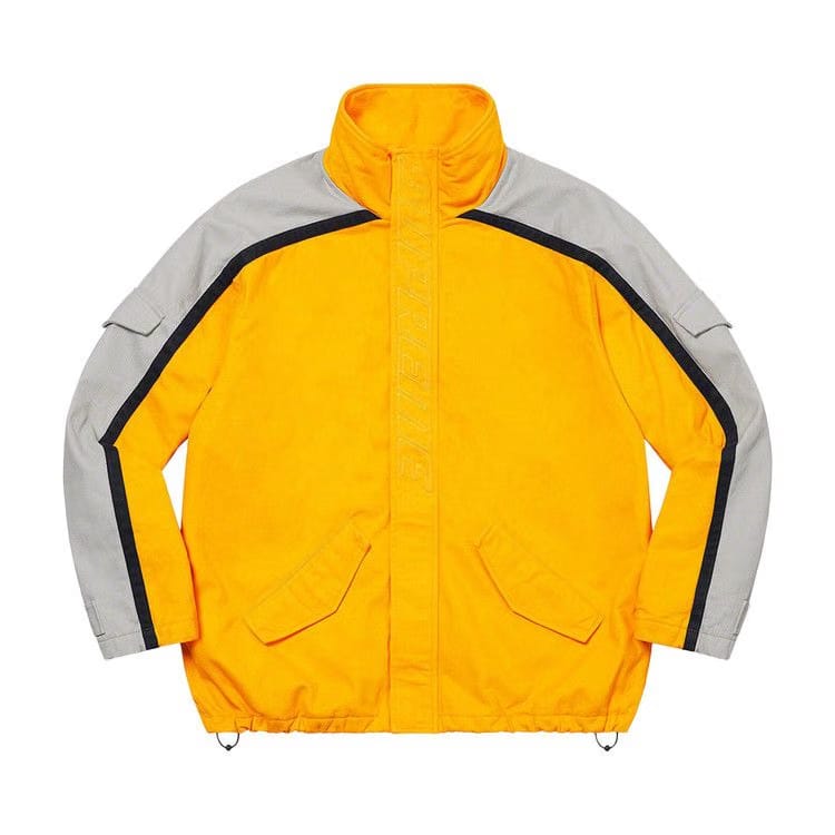 Supreme Brushed Twill Zip Jacket Yellow