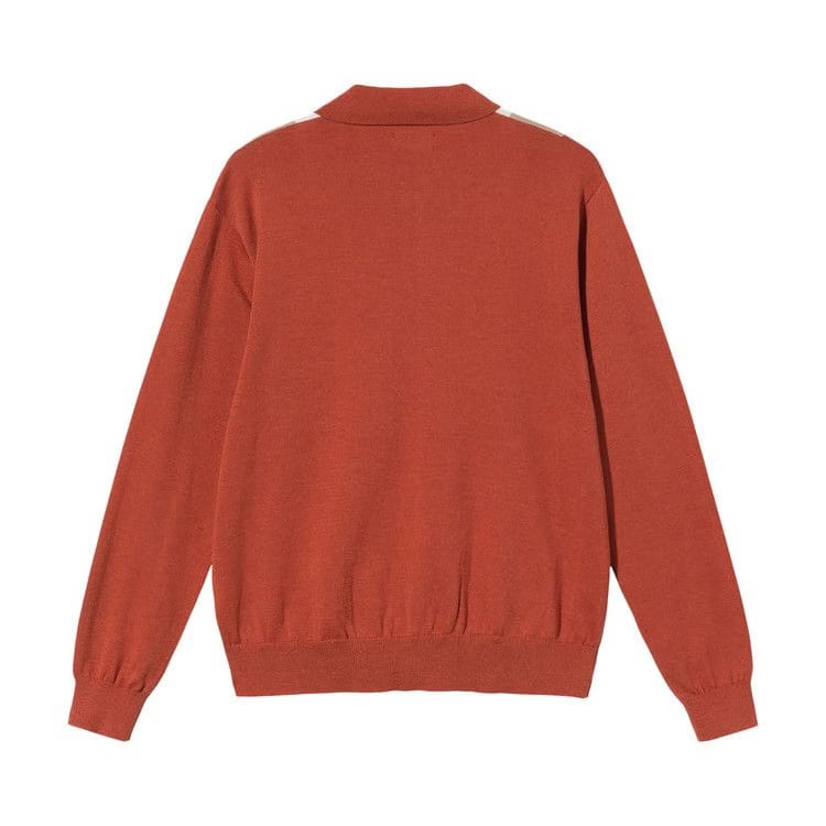 Stussy Color Block Sweater Burnt Orange