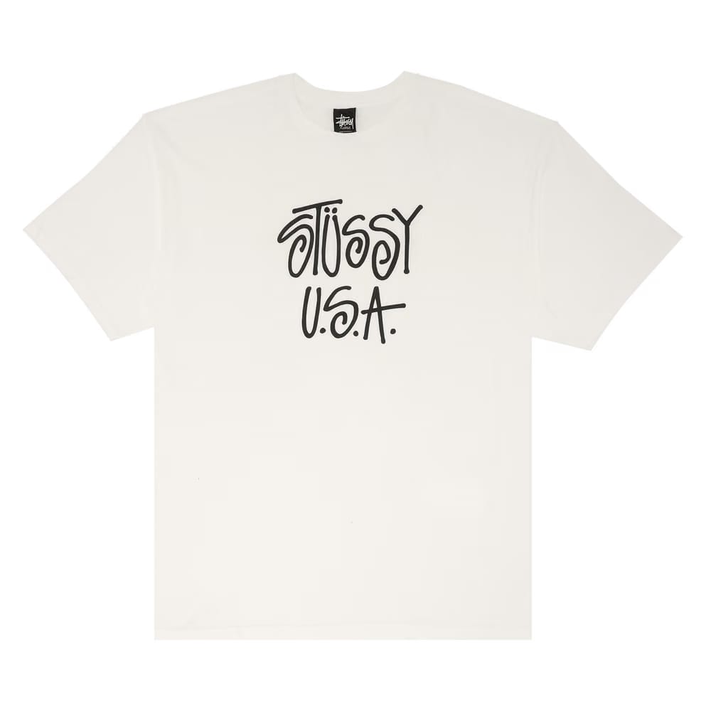 Stussy USA T-Shirt White/Black
