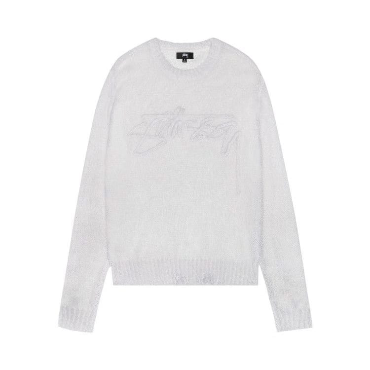 Stussy Loose Knit Logo Sweater Bone