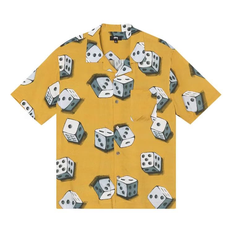 Stussy Dice Pattern Shirt Mustard