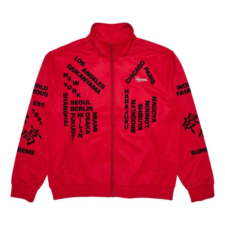 Supreme Worldwide Tricot Track Jacket Red