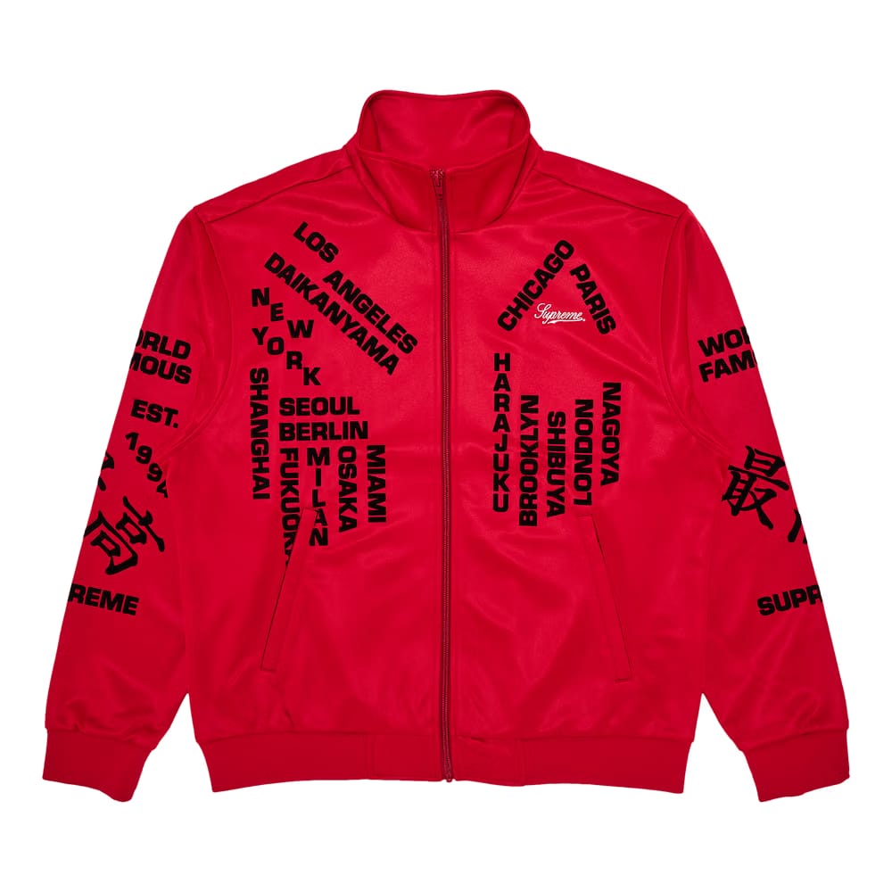 Supreme Worldwide Tricot Track Jacket Red