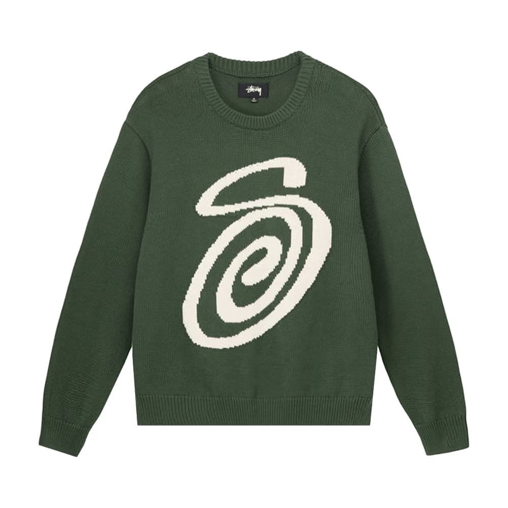 Stussy Curly S Sweater Green