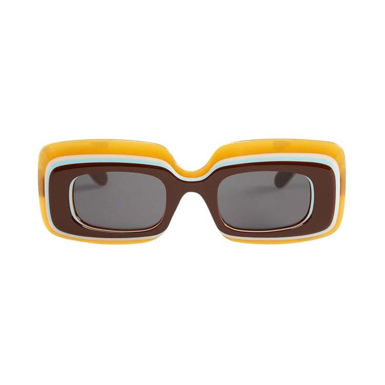 Loewe Multilayer Rectangular Sunglasses Light Brown/Smoke
