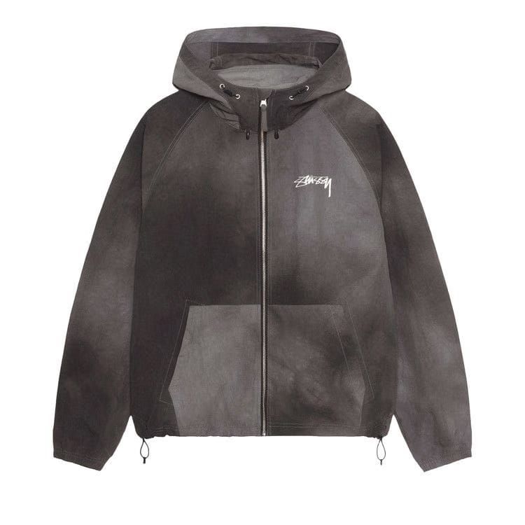 Stussy Beach Shell Wave Dye Zip Hoodie Black