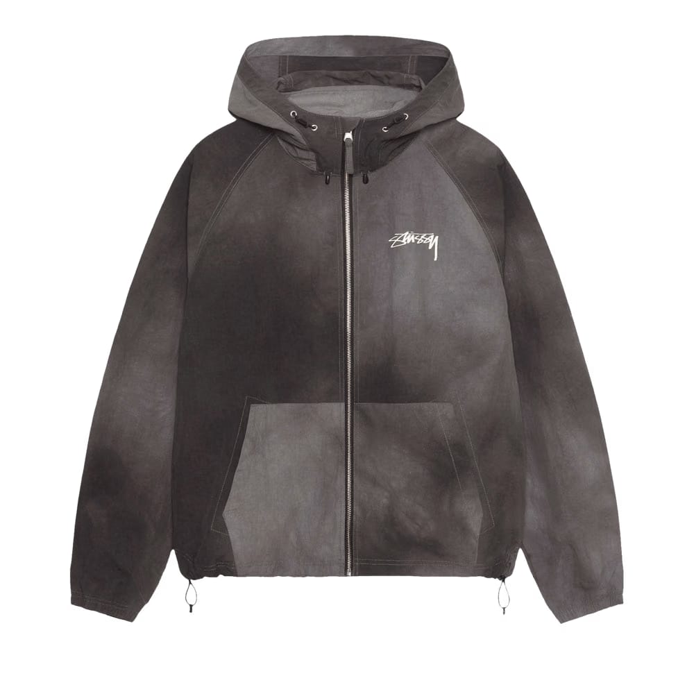 Stussy Beach Shell Wave Dye Zip Hoodie Black