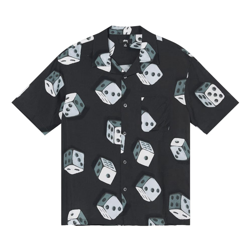 Stussy Dice Pattern Shirt Black