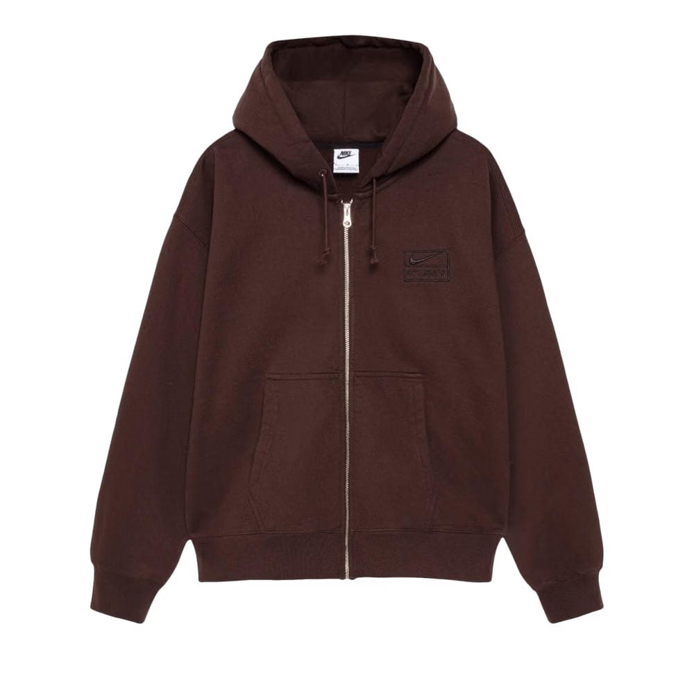 Stussy x Nike Stone Washed Fleece Zip Hoodie Dark Cinder